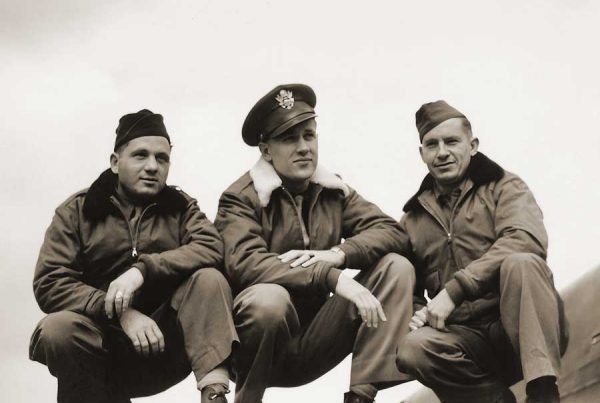 WWII flight crew restored image